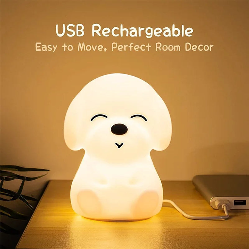 Silicone Light up Puppy Lamp